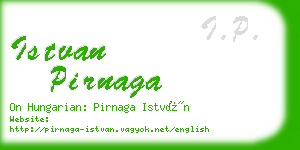 istvan pirnaga business card